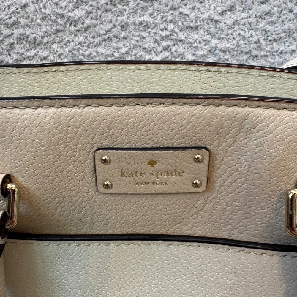 Kate Spade Satchel Bag Womens White Leather Grove Street Caley Handbag Purse